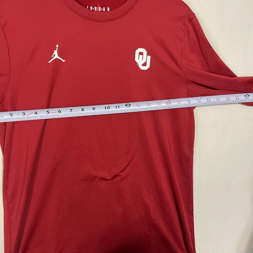 Jordan Men's Brand Oklahoma Sooners Crimson Dri-FIT Long Sleeve T-Shirt - Size M
